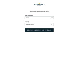 How accorhotels.com looks like on a tablet such as an iPad.
