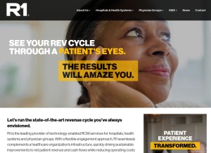 How accretivehealth.com looks like on a tablet such as an iPad.
