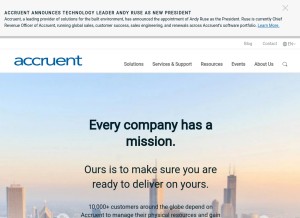 How accruent.com looks like on a tablet such as an iPad.