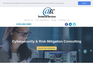 How acctek.com looks like on a tablet such as an iPad.
