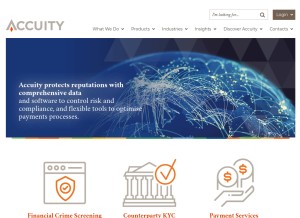 How accuity.com looks like on a tablet such as an iPad.