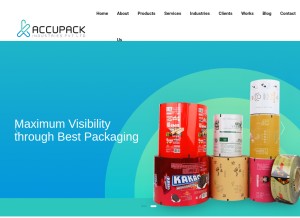How accupackindia.com looks like on a tablet such as an iPad.