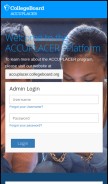 How accuplacer.org looks like on a mobile device such as an iPhone.