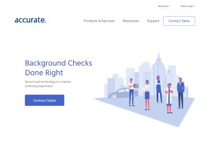 How accuratebackground.com looks like on a tablet such as an iPad.