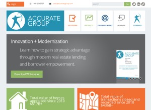 How accurategroup.com looks like on a tablet such as an iPad.