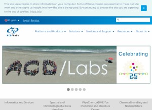 How acdlabs.com looks like on a tablet such as an iPad.