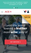 How acefitness.org looks like on a mobile device such as an iPhone.