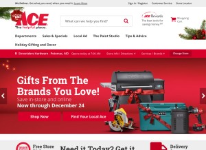 How acehardware.com looks like on a tablet such as an iPad.