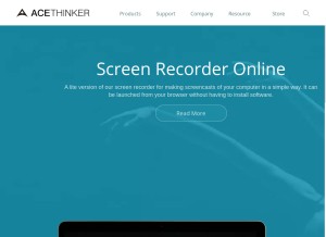 How acethinker.com looks like on a tablet such as an iPad.