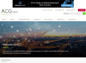 How acg.org looks like on a tablet such as an iPad.