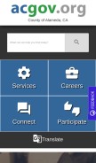 How acgov.org looks like on a mobile device such as an iPhone.