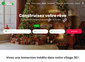 How achat-terrain.com looks like on a tablet such as an iPad.