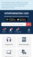 How achatmoinscher.com looks like on a mobile device such as an iPhone.