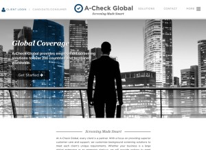 How acheckglobal.com looks like on a tablet such as an iPad.