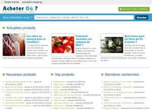 How acheter-ou.fr looks like on a tablet such as an iPad.