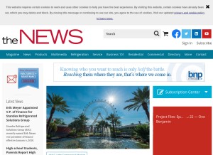 How achrnews.com looks like on a tablet such as an iPad.