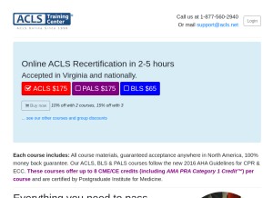 How acls.net looks like on a tablet such as an iPad.