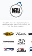 How acmebranding.com looks like on a mobile device such as an iPhone.