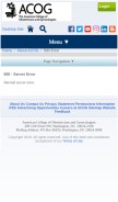 How acog.org looks like on a mobile device such as an iPhone.