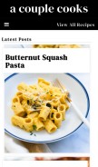 How acouplecooks.com looks like on a mobile device such as an iPhone.