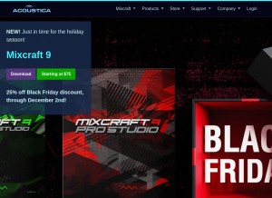 How acoustica.com looks like on a tablet such as an iPad.