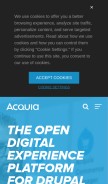 How acquia.com looks like on a mobile device such as an iPhone.