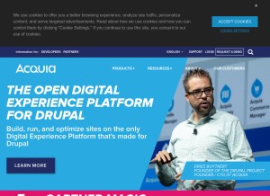 How acquia.com looks like on a tablet such as an iPad.