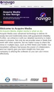 How acquiremedia.com looks like on a mobile device such as an iPhone.