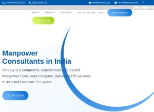 How acreaty.com looks like on a tablet such as an iPad.