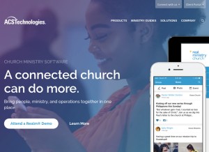 How acst.com looks like on a tablet such as an iPad.