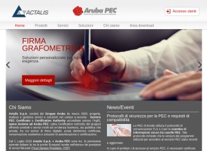 How actalis.it looks like on a tablet such as an iPad.