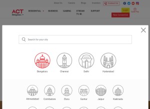 How actcorp.in looks like on a tablet such as an iPad.