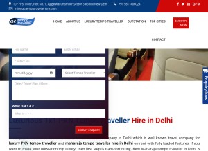 How actempotravellerhire.com looks like on a tablet such as an iPad.