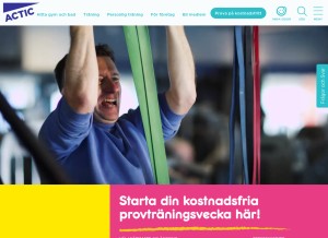 How actic.se looks like on a tablet such as an iPad.