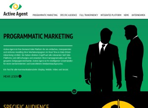 How active-agent.com looks like on a tablet such as an iPad.