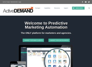 How activedemand.com looks like on a tablet such as an iPad.