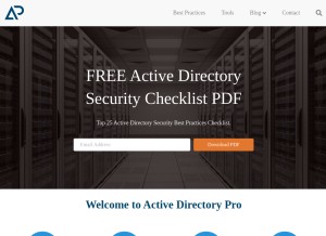 How activedirectorypro.com looks like on a tablet such as an iPad.