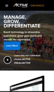 How activeendurance.com looks like on a mobile device such as an iPhone.