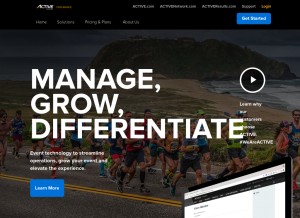 How activeendurance.com looks like on a tablet such as an iPad.