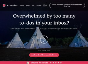 How activeinboxhq.com looks like on a tablet such as an iPad.