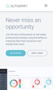 How activepipe.com looks like on a mobile device such as an iPhone.