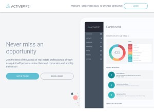 How activepipe.com looks like on a tablet such as an iPad.