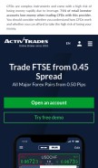 How activtrades.com looks like on a mobile device such as an iPhone.