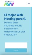 How actiweb.es looks like on a mobile device such as an iPhone.