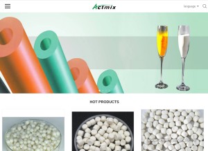 How actmix-chemicals.com looks like on a tablet such as an iPad.