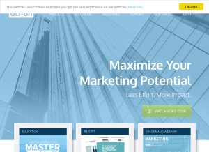 How actonsoftware.com looks like on a tablet such as an iPad.