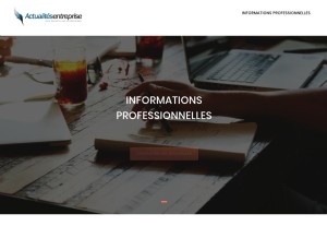 How actualitesentreprise.fr looks like on a tablet such as an iPad.