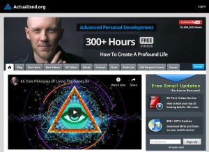 How actualized.org looks like on a tablet such as an iPad.