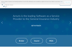 How acturis.com looks like on a tablet such as an iPad.