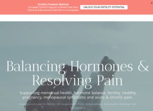 How acubalance.ca looks like on a tablet such as an iPad.